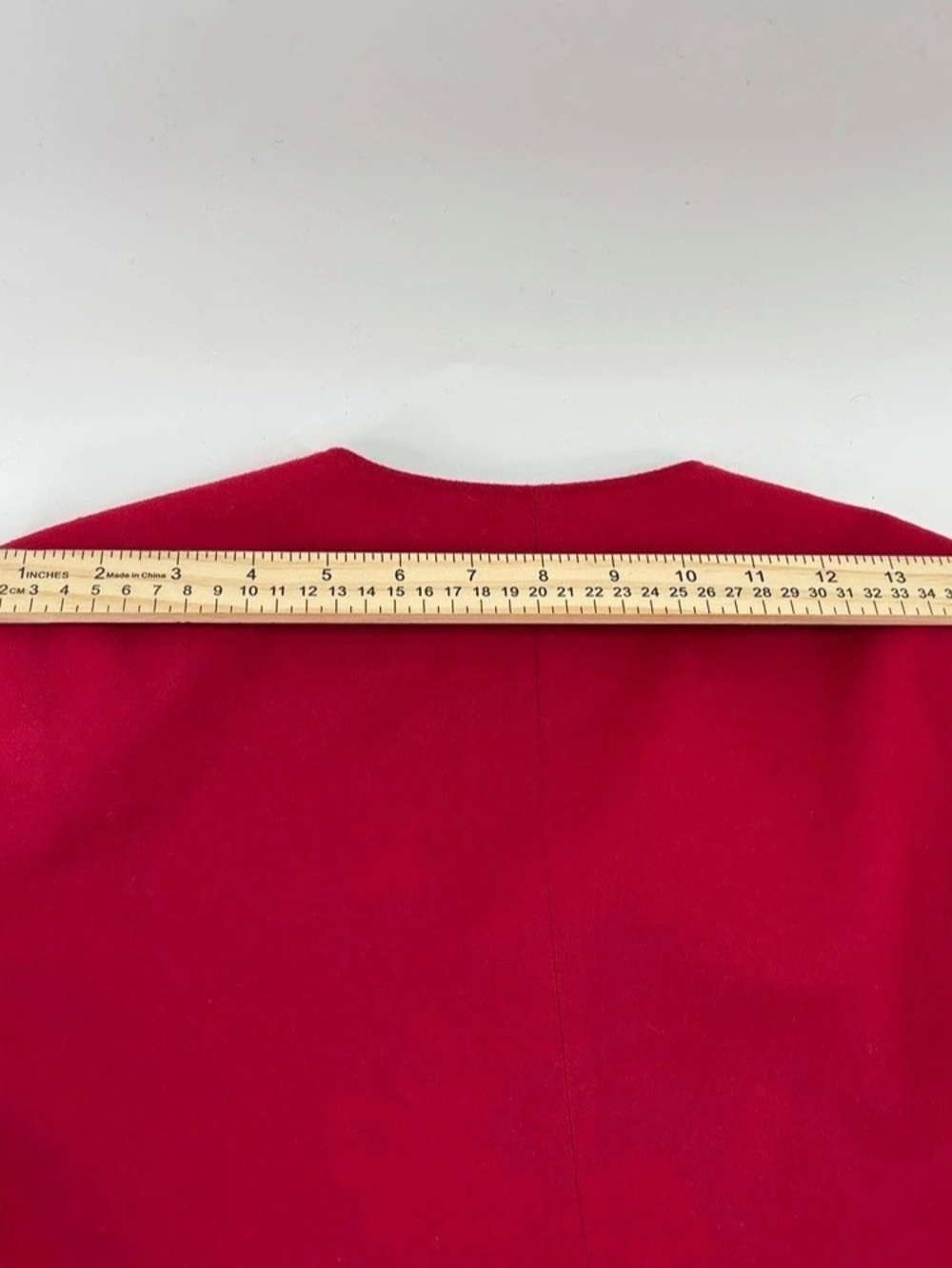 Vintage Pendleton Red Virgin Wool Collarless Blazer Jacket Size 8 - Picture 10 of 11